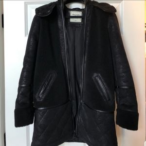 Black Abercrombie & Fitch moto jacket